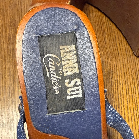 Anna Sui Denim Blue Candies Clogs - Picture 5 of 5